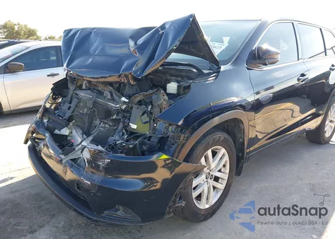 2016 Toyota Highlander Le z USA, uszkodzony, nr VIN 5TDZARFH6GS023120